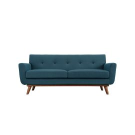 Sofa In Blue & Brown Chair