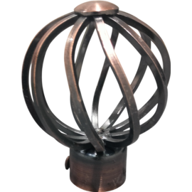 ORTIZ CURTAIN FINIAL F008 28MM COPPER