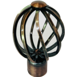 ORTIZ CURTAIN FINIAL F008 28MM COPPER PACK OF 2