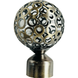 ORTIZ CURTAIN FINIAL F013 BRONZE PACK OF 2