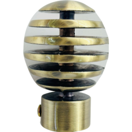 ORTIZ CURTAIN FINIAL FA020 28MM BRONZE PACK OF 2