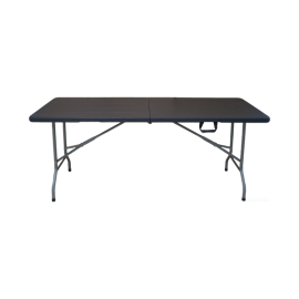 LADUMA FOLDING TABLE HDPE HD BLACK WOODEN TEXTURE