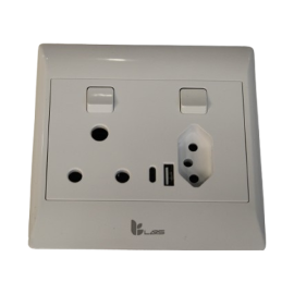 LARS SOCKET DOUBLE USB+C TYPE 4*4