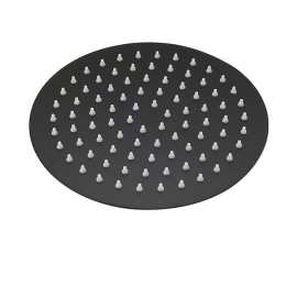 ORTIZ SHOWER ROSE ROUND BLK 6"