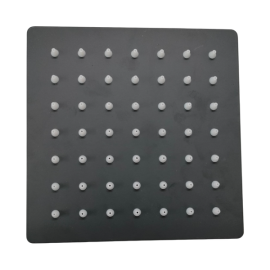 ORTIZ SHOWER ROSE SQUARE BLK 6"