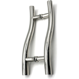 ORTIZ PULL HANDLE SS BLACK ROUND S SHAPE 300MM