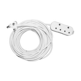 PowerWorx 10A Side by Side Janus Extension Lead White 5000 mm