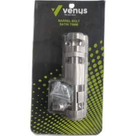 VENUS BARREL BOLTS SATIN  75MM