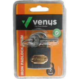 VENUS PADLOCK IRON-32MM BRASS CYLINDER